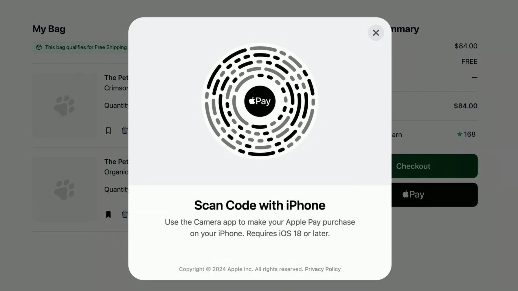 Pagar com Apple Pay no computador com Chrome, Edge e outros navegadores.