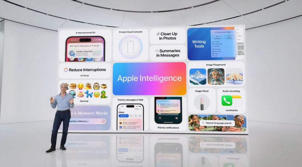 Visão exclusiva da inteligência artificial da Apple.