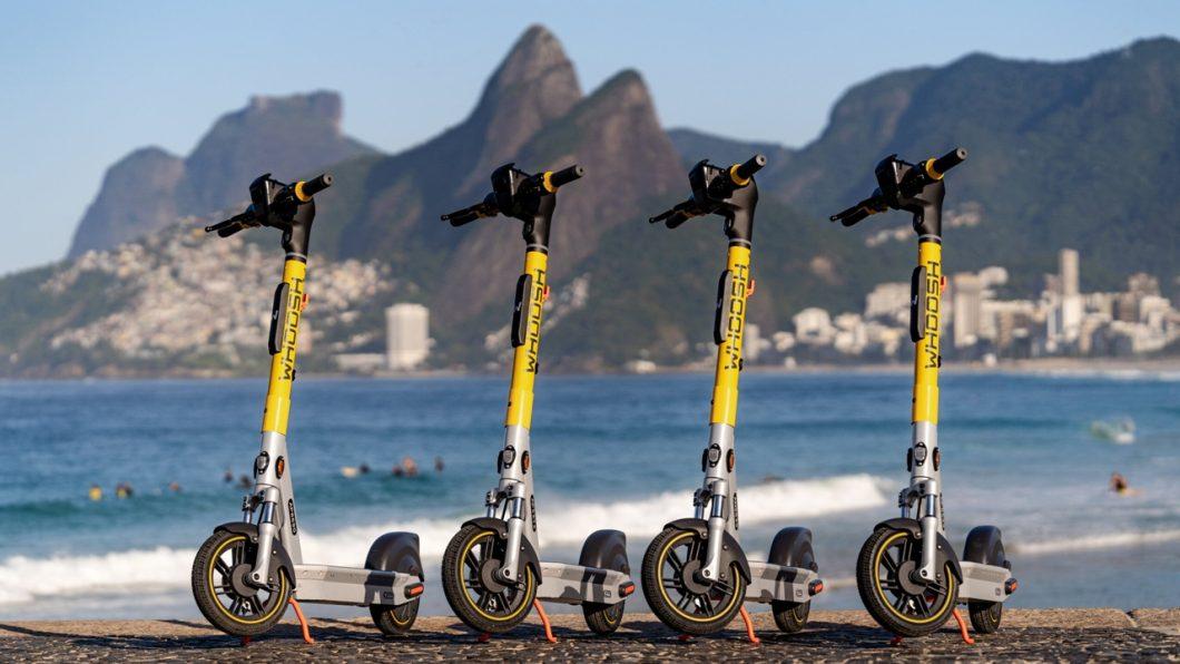 Patinetes elétricos da Whoosh chegam ao Rio de Janeiro.