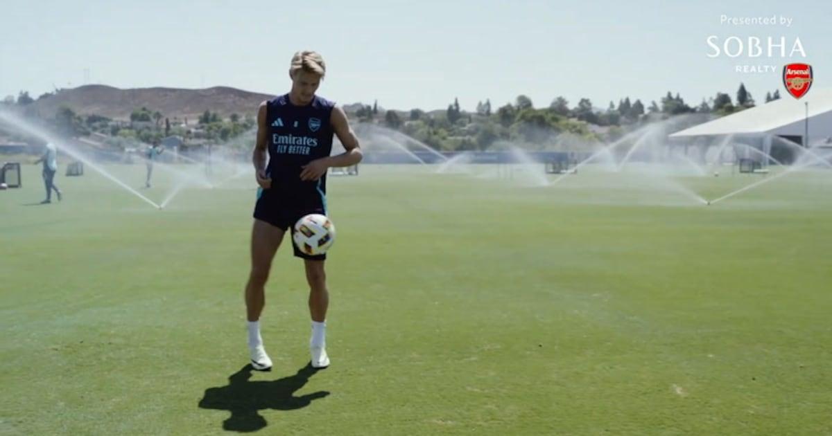 Arsenal treina em Los Angeles durante pré-temporada.