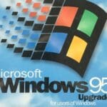 Caixa histórica do Windows 95 preservada pela ex-Microsoft.