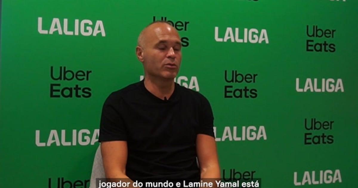 Andrés Iniesta elogia o talento fenomenal de Lamine Yamal.