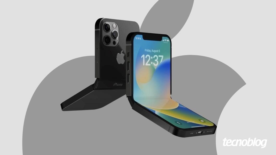 iPhone dobrável flip chegará em 2026, segundo relatório.
