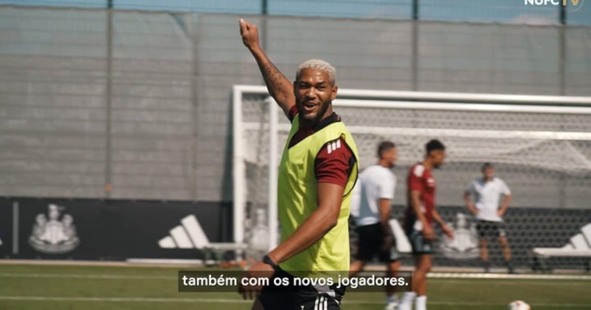 Joelinton almeja o retorno do Newcastle à Liga dos Campeões.