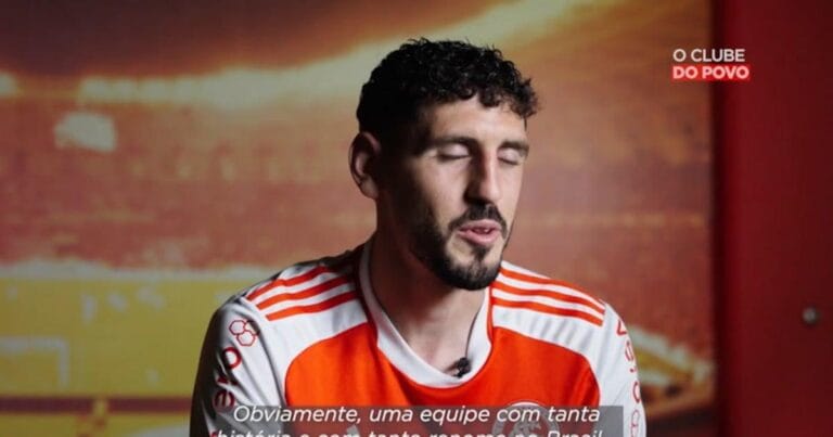 Novo zagueiro uruguaio se junta ao Inter e se sente em casa.