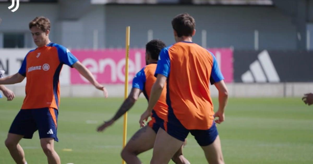 Douglas Luiz se prepara para a estreia pela Juventus.