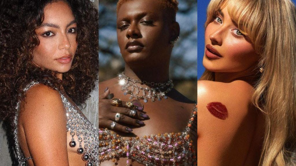 Destaques da semana: novos lançamentos de Any Gabrielly, Liniker e Sabrina Carpenter.