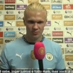 Erling Haaland elogia jovem Savinho após vitória da Premier League. Erling Haaland elogia jovem Savinho após vitória da Premier League.