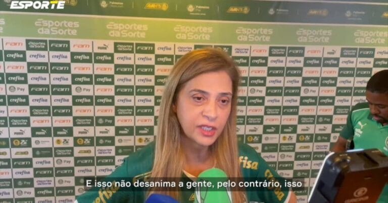 Leila Pereira comenta sobre relacionamento com Gabigol e interesse do Palmeiras.