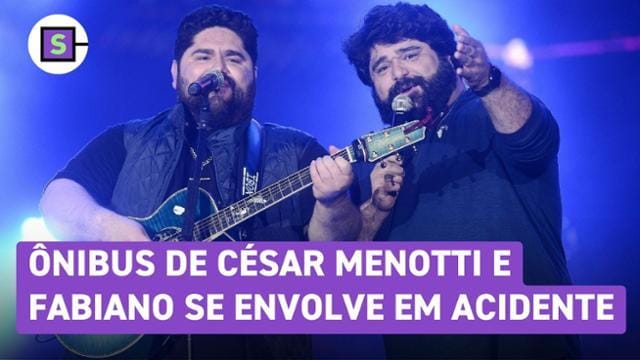 Acidente envolvendo ônibus da dupla César Menotti e Fabiano em MG.