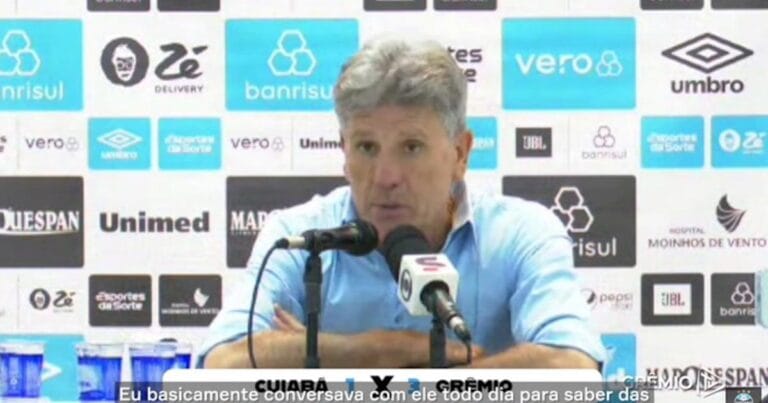 Renato elogia desempenho decisivo de Braithwaite na vitória do Grêmio.