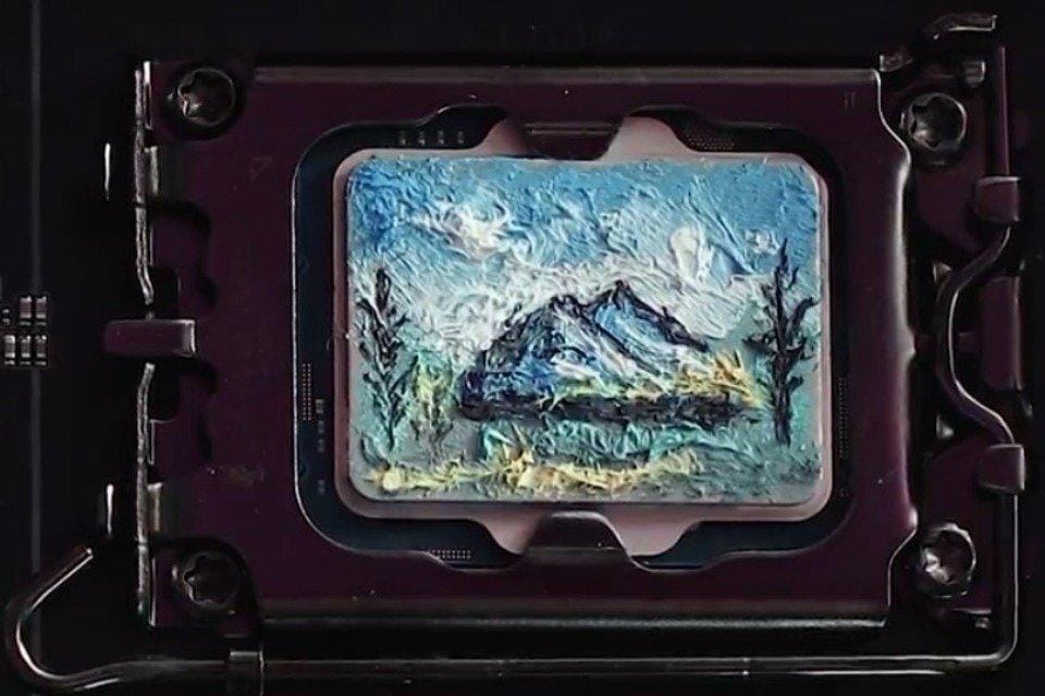 Cooler Master usa pasta térmica para criar bela paisagem em processador.