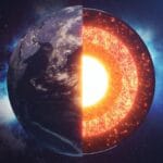 Descoberta surpreendente: uma região em forma de donut no núcleo da Terra. Descoberta surpreendente: uma região em forma de donut no núcleo da Terra.