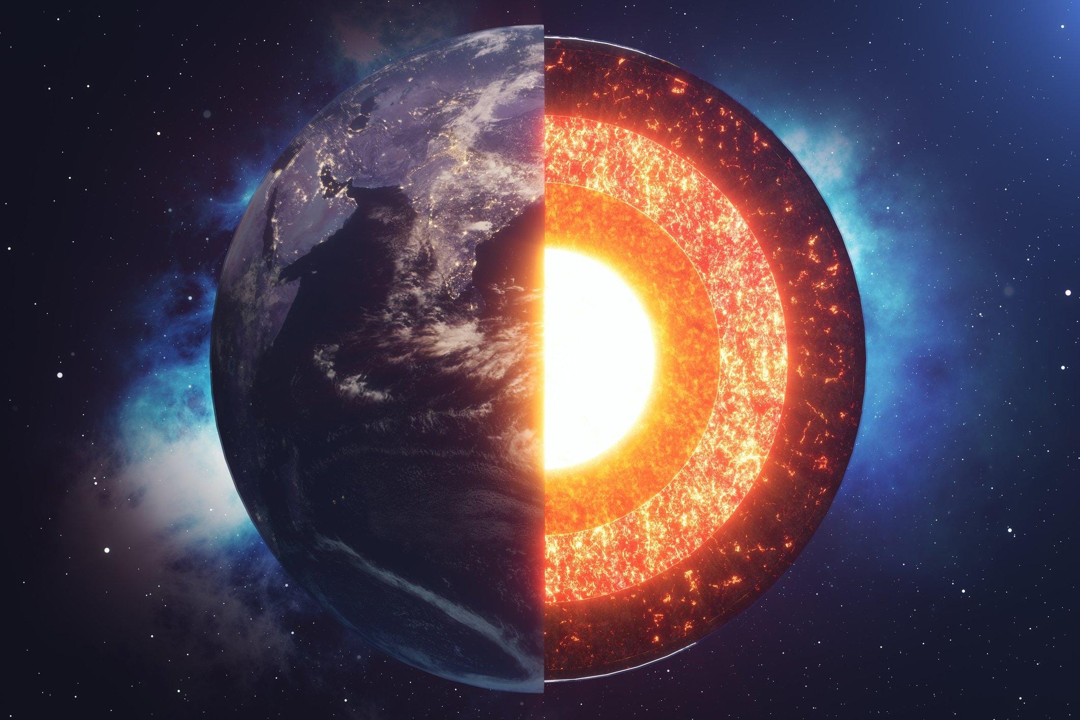 Descoberta surpreendente: uma região em forma de donut no núcleo da Terra.