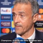 Luis Enrique critica injustiça na derrota do PSG na Champions. Luis Enrique critica injustiça na derrota do PSG na Champions.