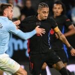 Raphinha marca, mas Barcelona empata com Celta de Vigo.